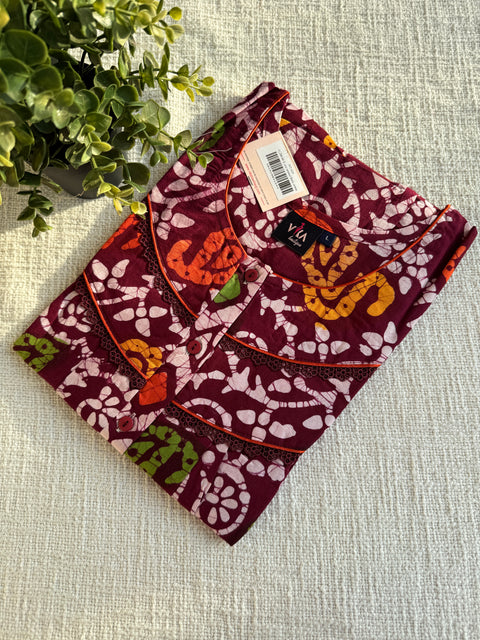 L size printed Batik cotton Nighty