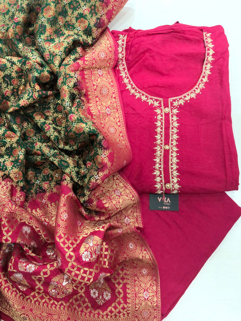 Partywear Russian silk salwar material