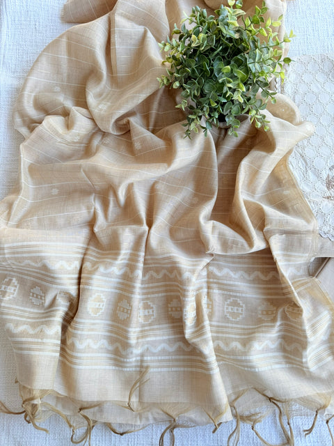 Neck patch chanderi suit material