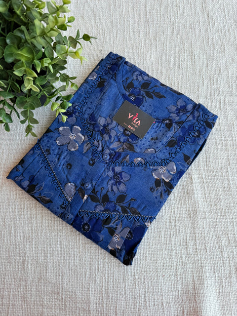 3XL Size printed poly cotton nighty