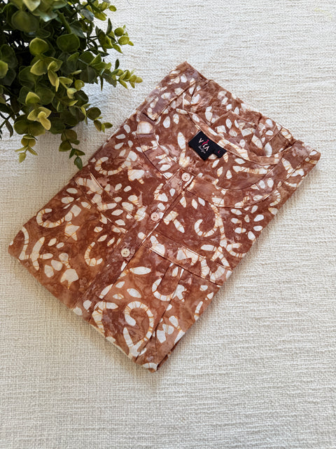 L size printed Batik cotton Nighty
