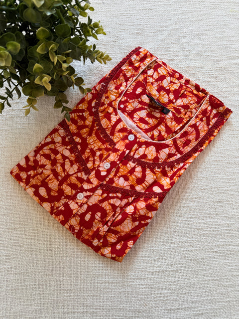 L size printed Batik cotton Nighty
