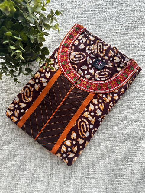 L size printed Batik cotton Nighty