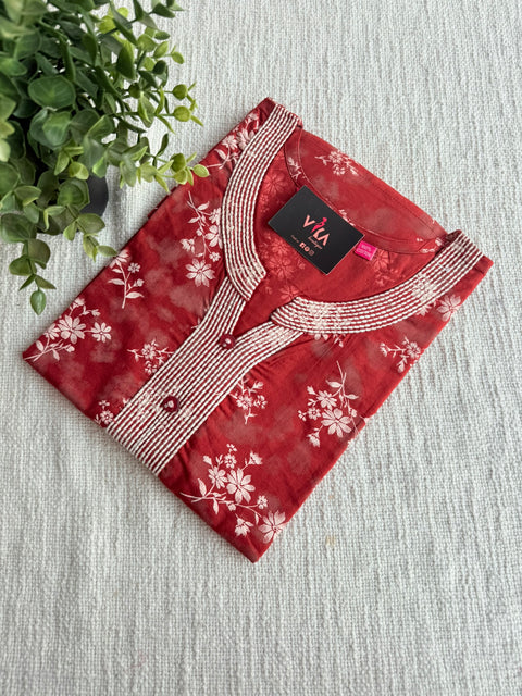 L size printed cotton nighty