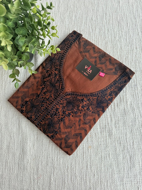 L size printed cotton nighty