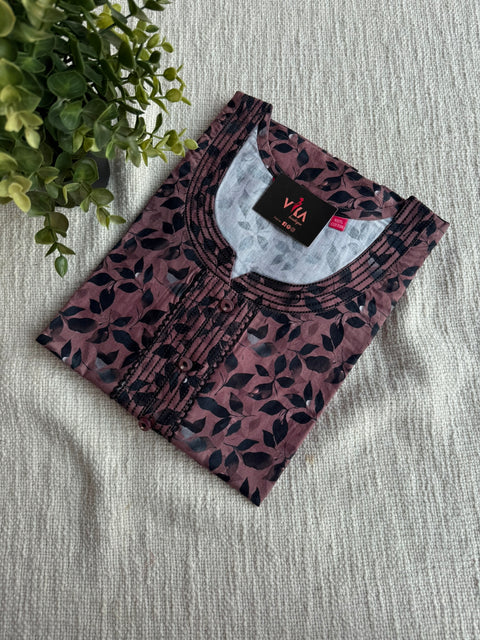 L size printed cotton nighty