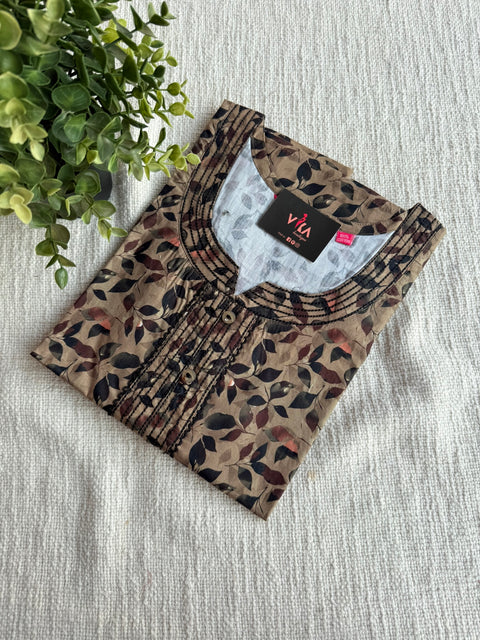 L size printed cotton nighty