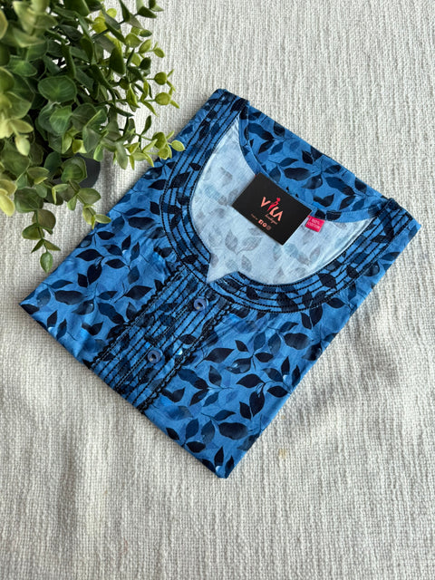 L size printed cotton nighty