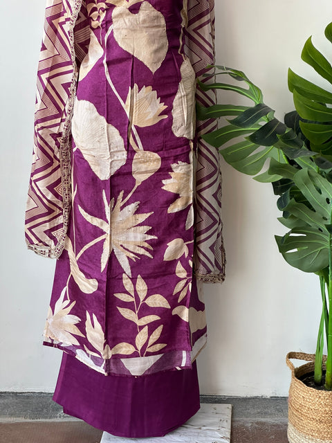 Collared V neck Russian silk suit material