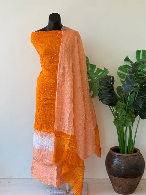 Bhandhej cotton salwar material