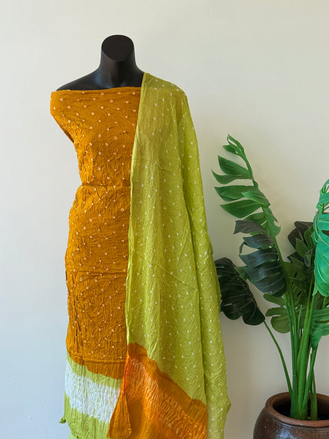 Bhandhej cotton salwar material
