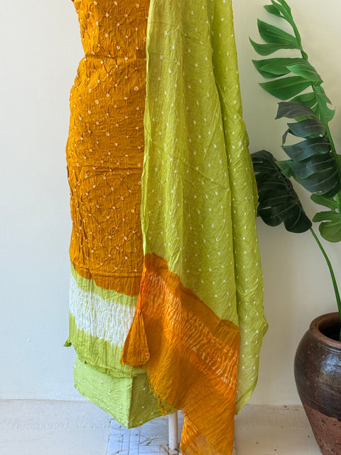 Bhandhej cotton salwar material