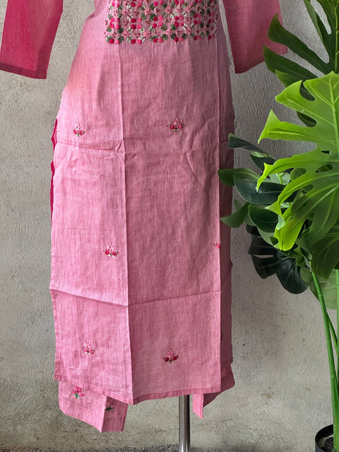 Hand embroidery cotton kurti pant