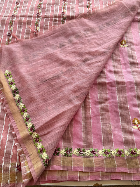 Hand emb banaswara saree