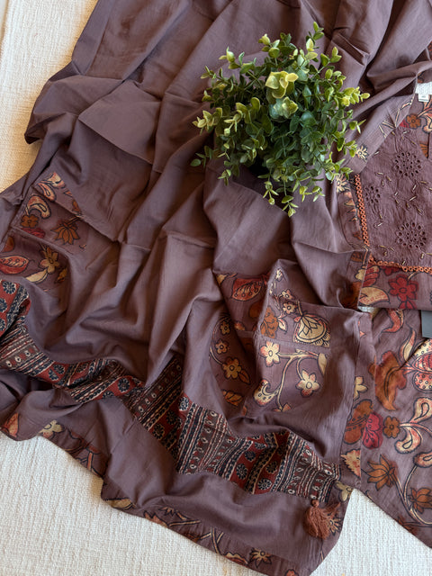 Kalamkari printed cotton Ready suit set