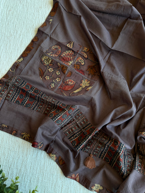 Kalamkari printed cotton Ready suit set