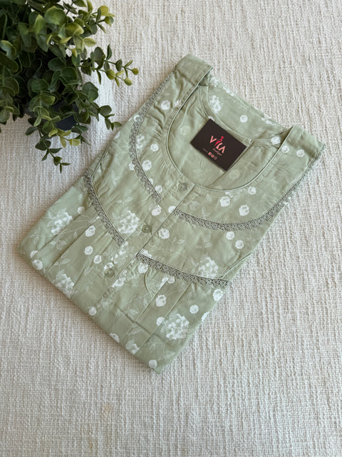 L and XL size printed cotton Nighty