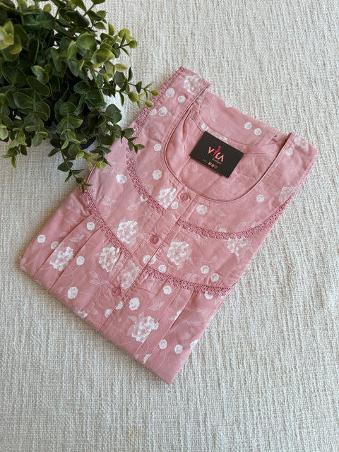 L and XL size printed cotton Nighty
