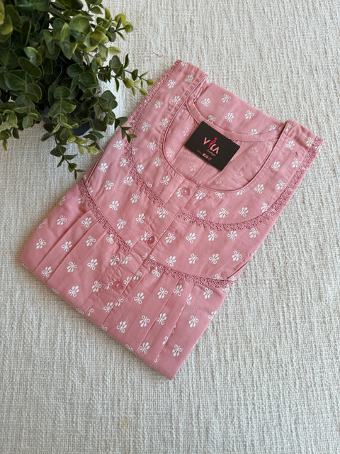 L and XL size printed cotton Nighty