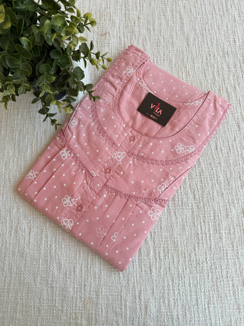 L and XL size printed cotton Nighty