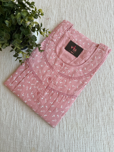 L and XL size printed cotton Nighty