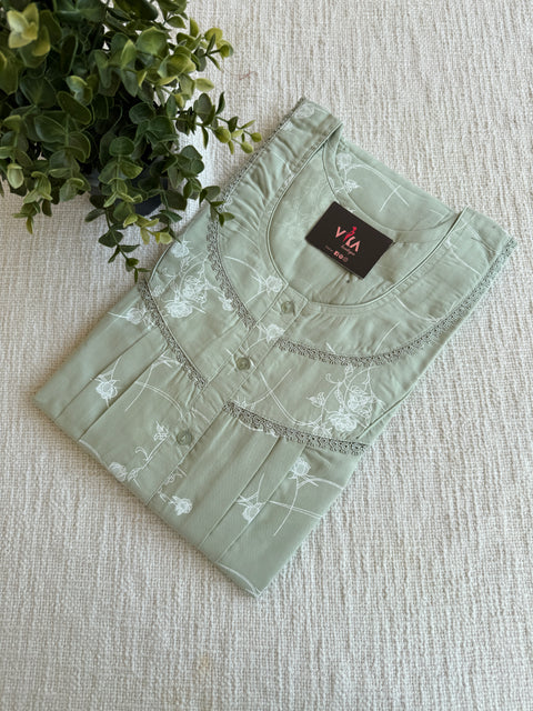 L and XL size printed cotton Nighty