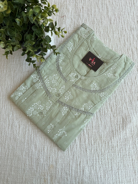 L and XL size printed cotton Nighty