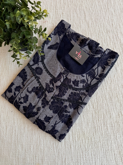 L size printed Alpine nighty