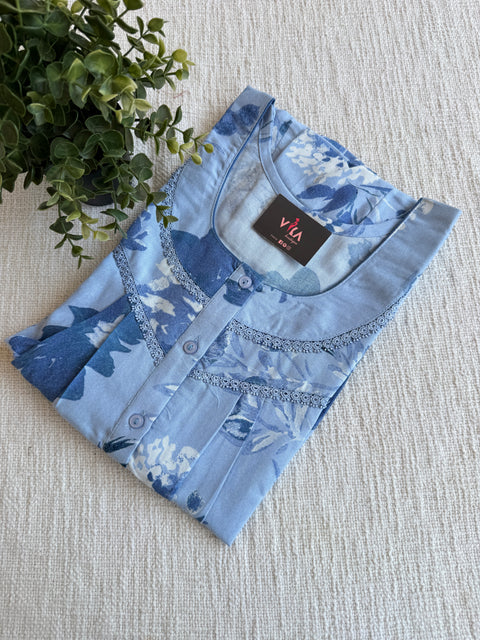 L size printed Alpine nighty