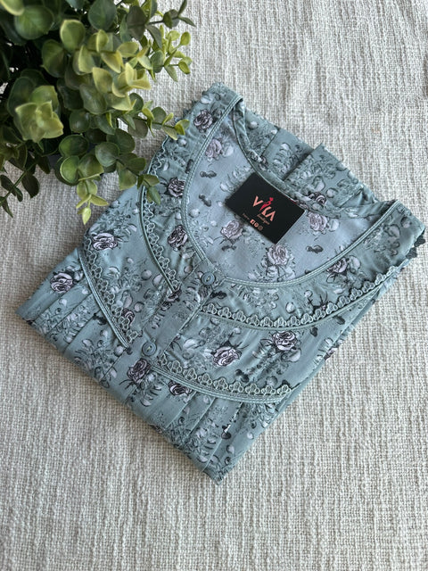L and XL size printed polycotton nighty