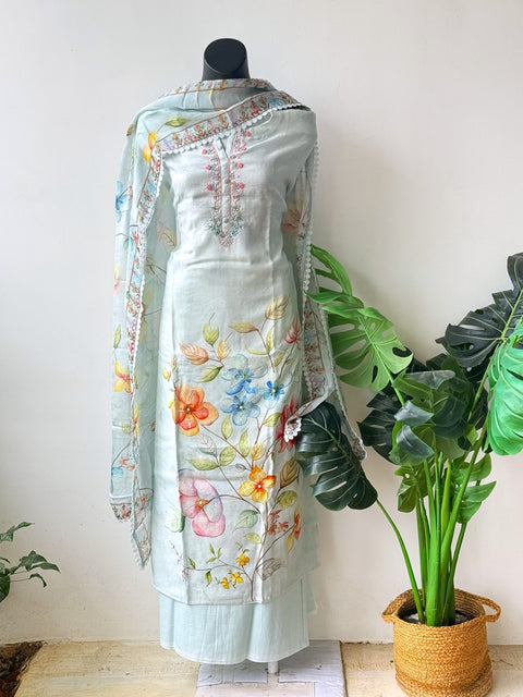 Digital printed Linen salwar suit material