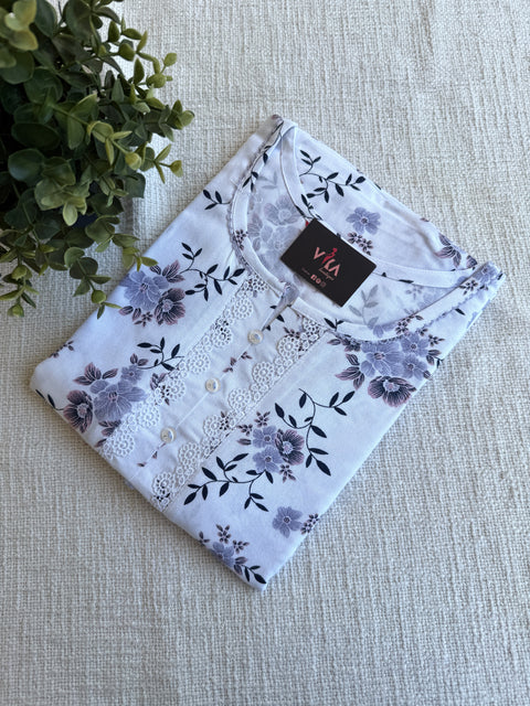 XXL size printed Alpine nighty
