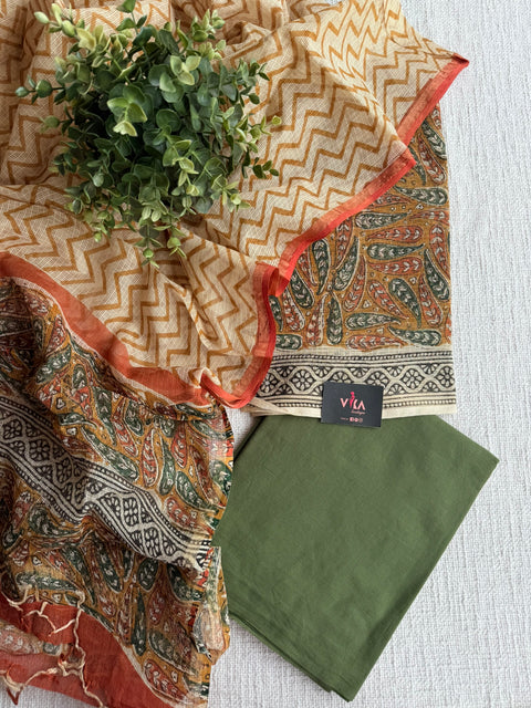 Printed kota cotton salwar suit material