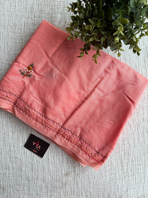 Emb Mul chanderi saree