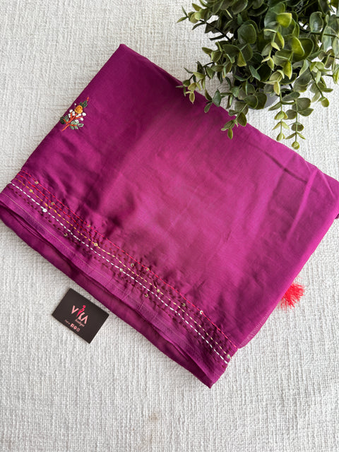 Emb Mul chanderi saree