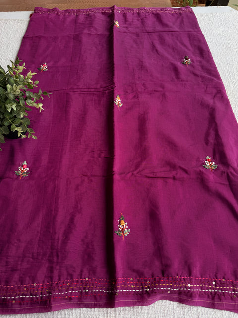 Emb Mul chanderi saree