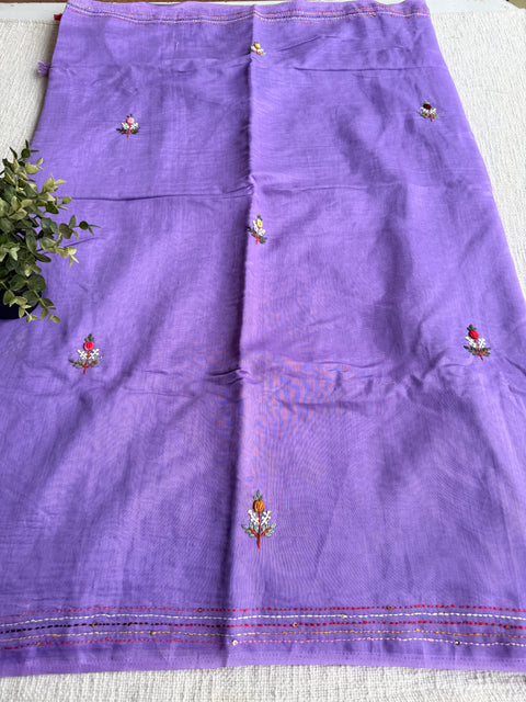 Emb Mul chanderi saree
