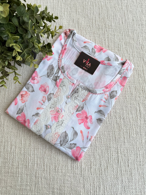 L size Digital printed Alpine nighty