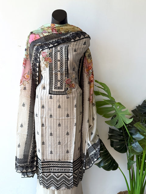 Printed muslin salwar material