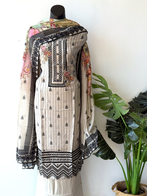 Printed muslin salwar material