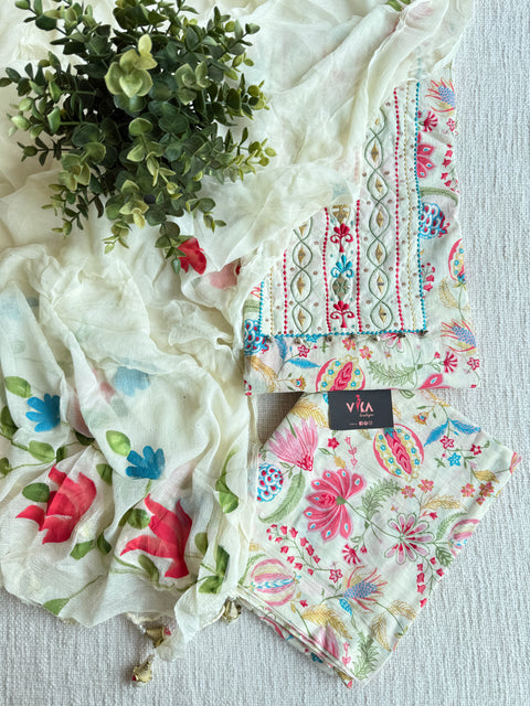 Printed cotton suit material