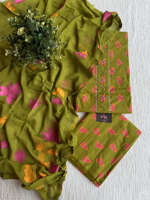 Printed cotton suit material