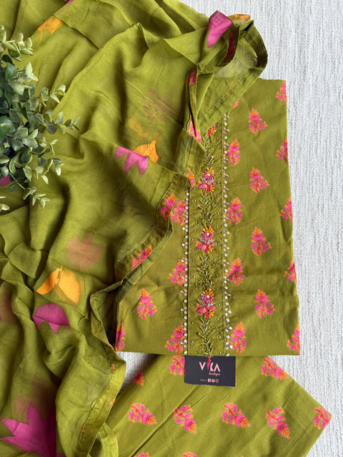 Printed cotton suit material