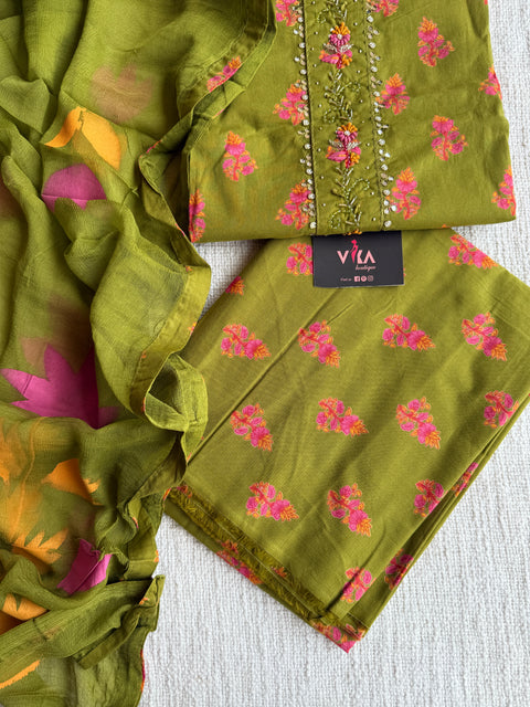 Printed cotton suit material