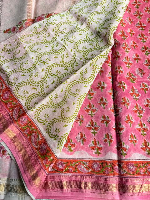 Maheswari border chanderi saree