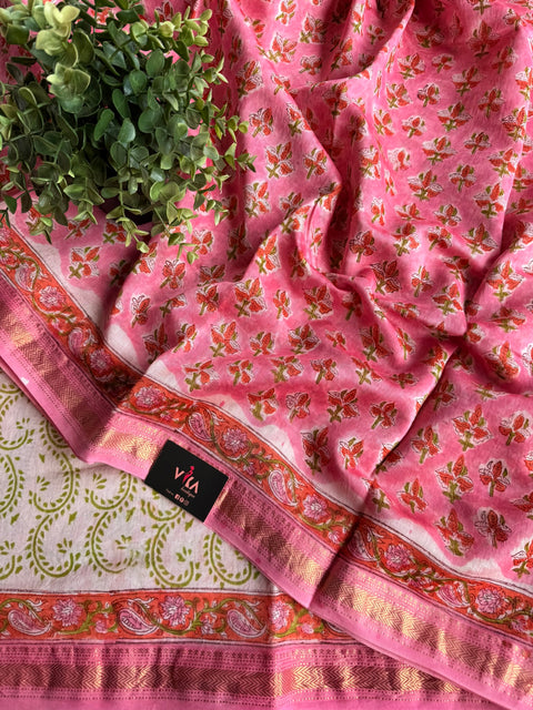 Maheswari border chanderi saree