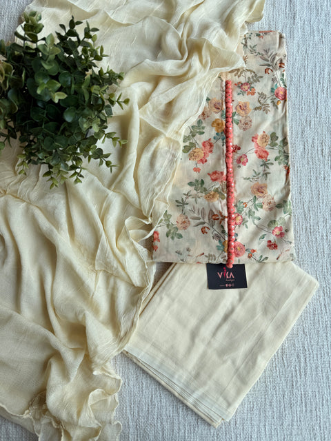 Printed cotton suit material