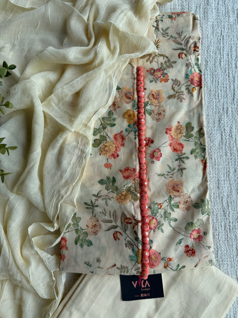 Printed cotton suit material