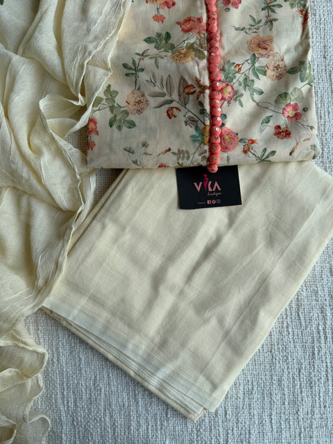 Printed cotton suit material