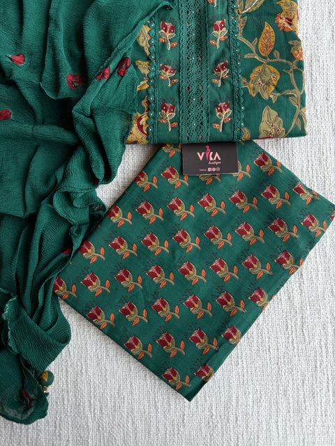 Printed cotton suit material